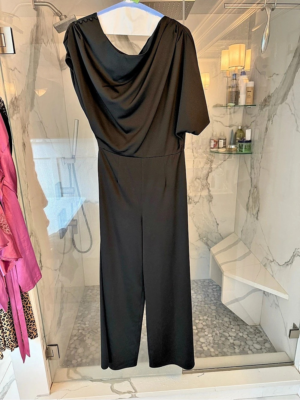 ELLIATT Lydia Cowl Neck Jumpsuit Black Size Medium